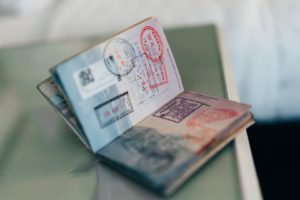 Reisepass mit Visastempeln